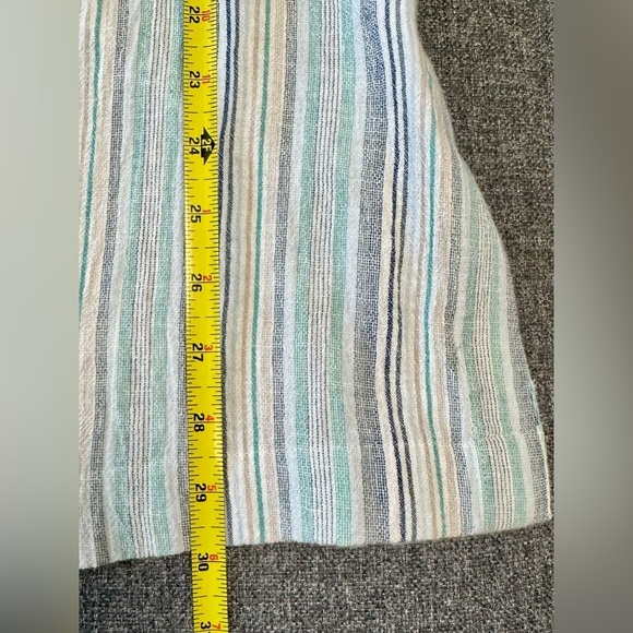 Soft Surroundings Embelia Cotton Tunic Top green Multi Stripe Size Extra Large - Picture 14 of 14